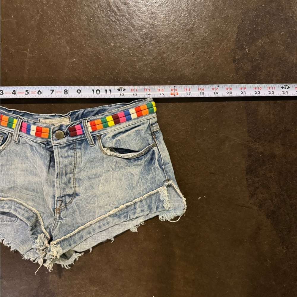 Free People Embroider Waist Denim Shorts - Picture 7 of 7